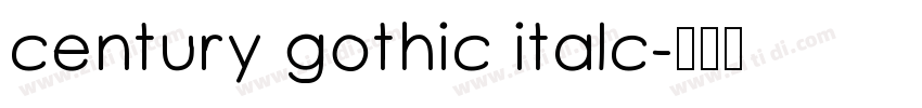 century gothic italc字体转换